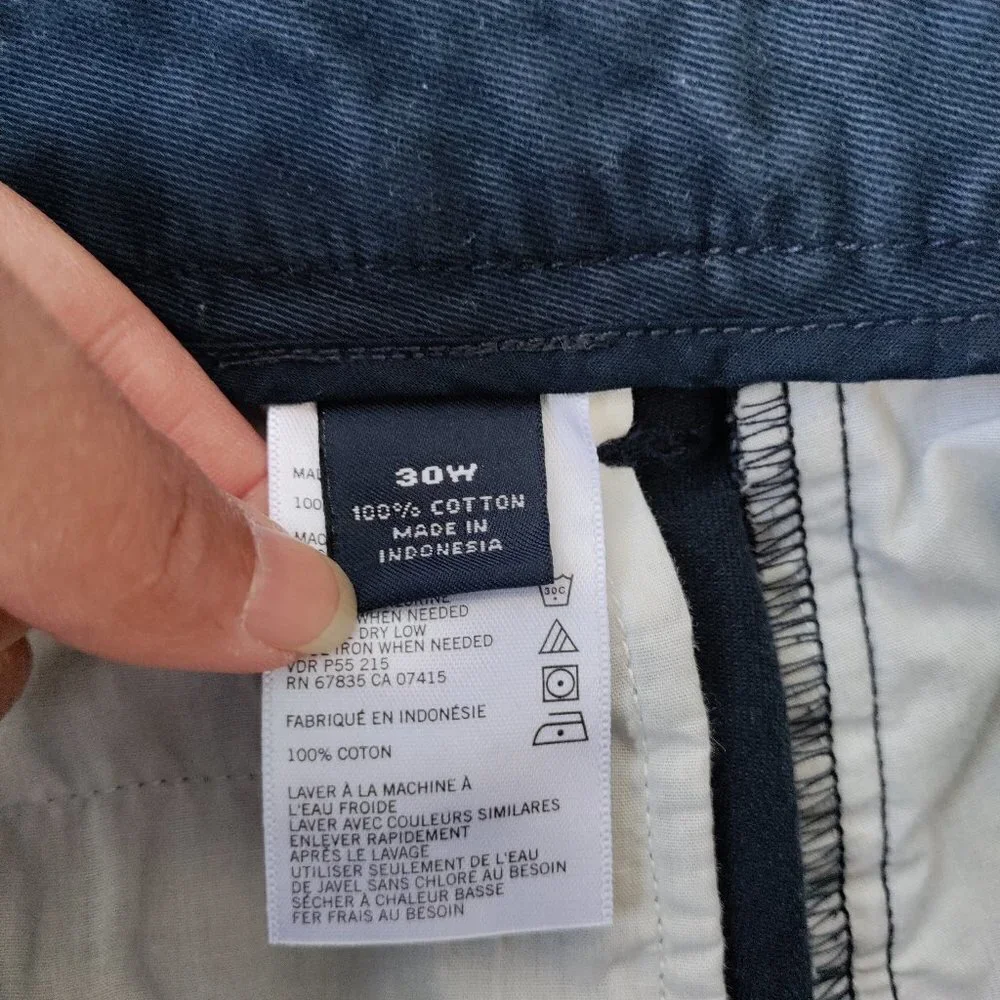 Nautica 100% Cotton Flags Print High-Rise Chino Shorts Size 30W Men